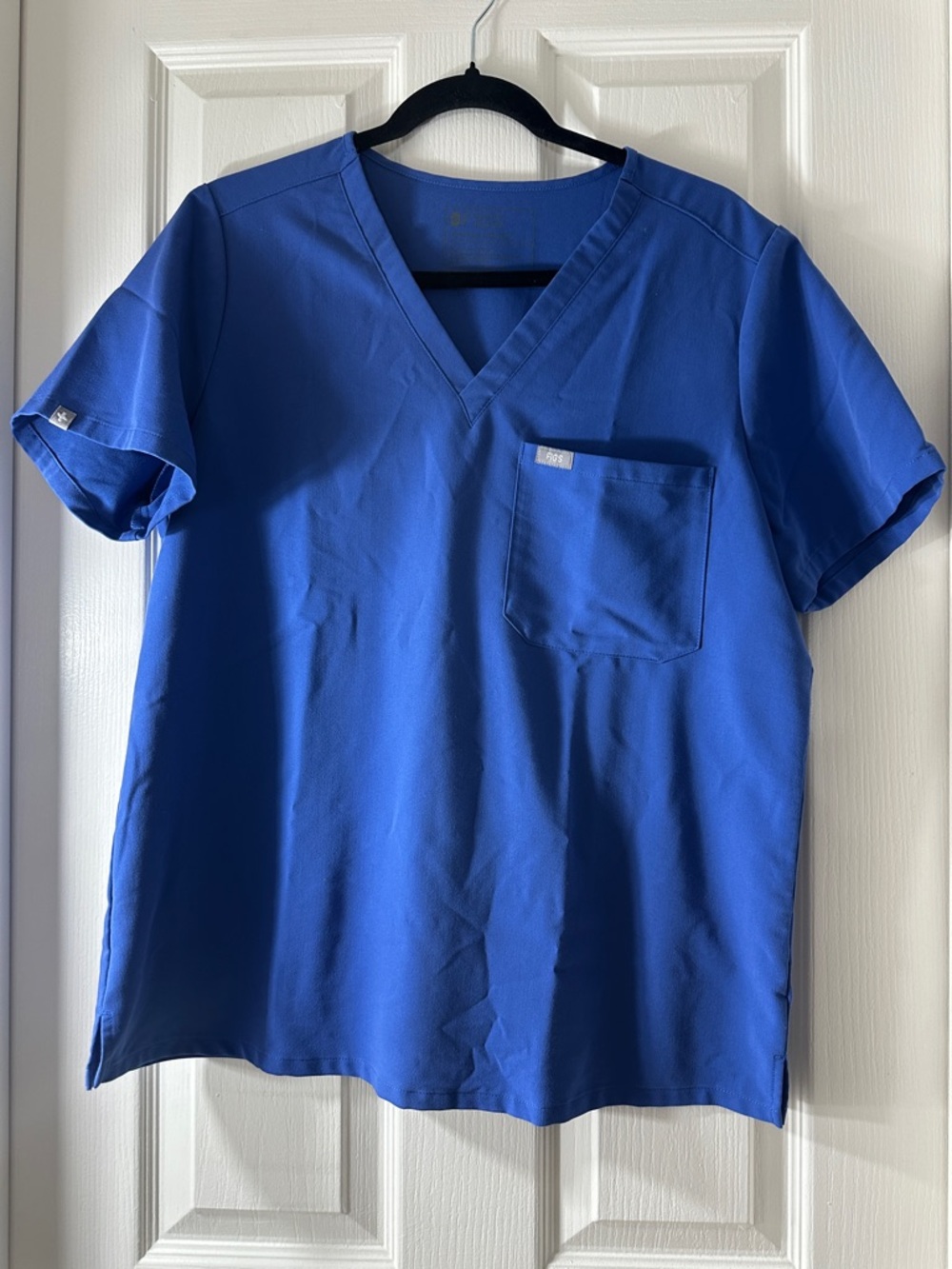 Figs Women's V-Neck Scrub Top in Royal Blue